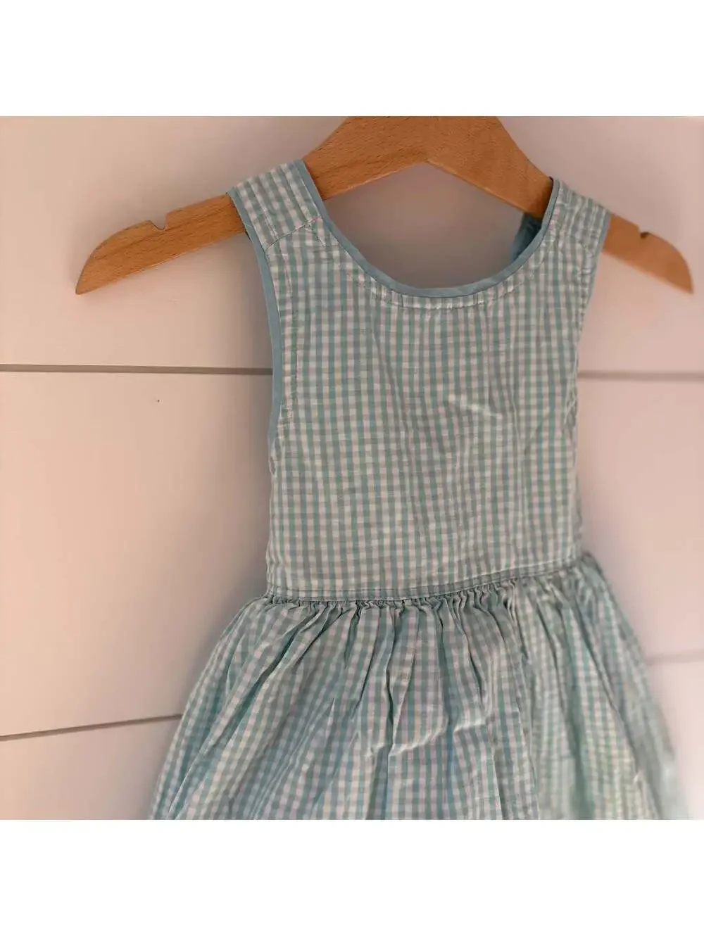 vintage baby gap blue gingham dress